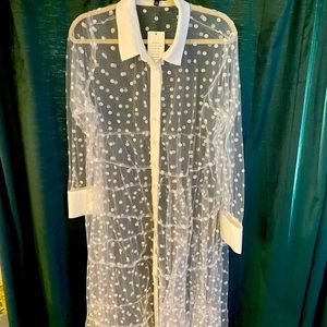 Sheer Dot Maxi Dress by Eloquii